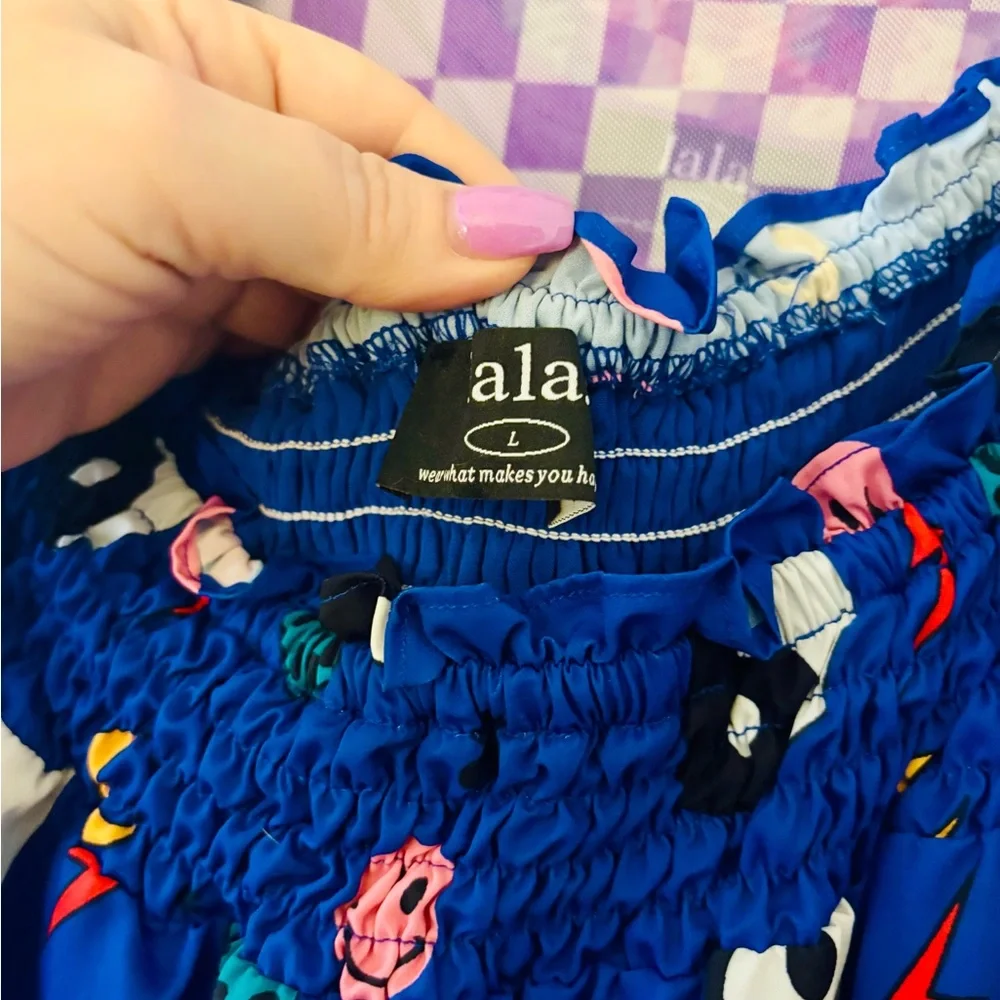 blue shirt dress Royal With Sequin Details Modest Boat Neck Wedding Color:WIDE BLUE Kids Fashion